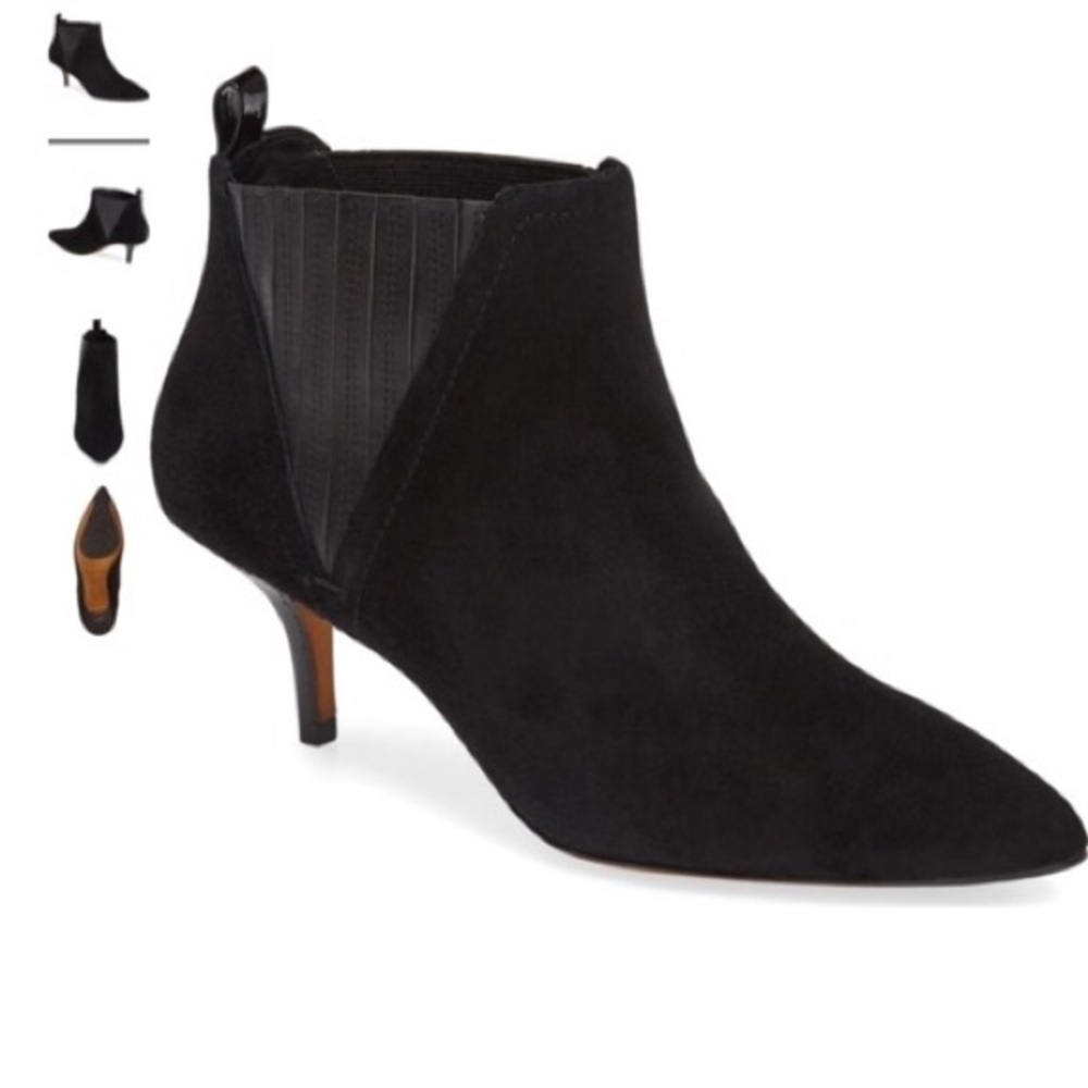 Gorgeous black suede booties